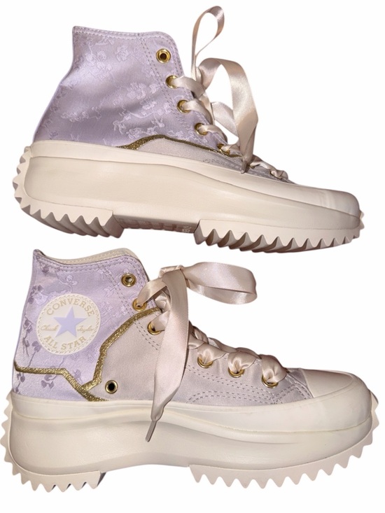 Converse Shoes - Brand new! One of a kind Converse High Top Sneakers in Lavender & Cream